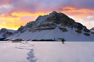 Tranquility by the Frozen Lake