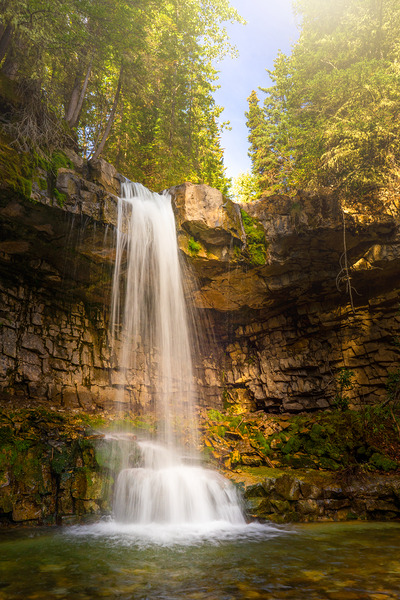 Golden Glow at Troll Falls Print